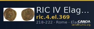 RIC IV Elagabalus 369 — CANOA