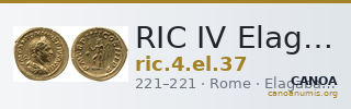 RIC IV Elagabalus 37 — CANOA