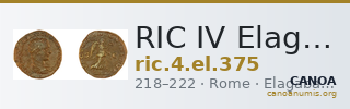 RIC IV Elagabalus 375 — CANOA