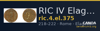 RIC IV Elagabalus 375 — CANOA