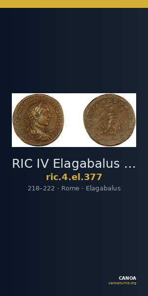 RIC IV Elagabalus 377 — CANOA