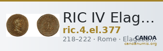 RIC IV Elagabalus 377 — CANOA
