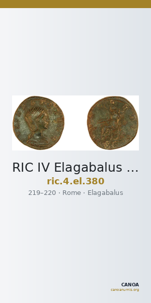 RIC IV Elagabalus 380 — CANOA