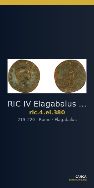 RIC IV Elagabalus 380 — CANOA
