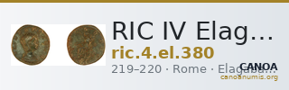 RIC IV Elagabalus 380 — CANOA