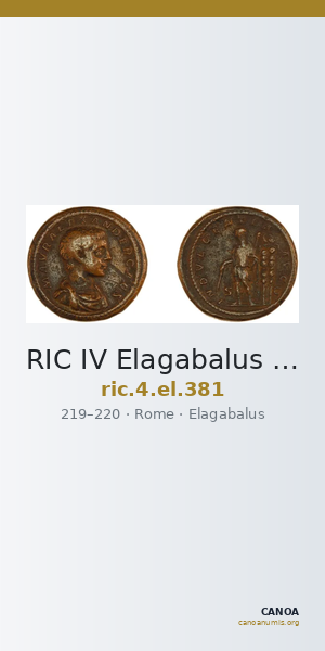 RIC IV Elagabalus 381 — CANOA