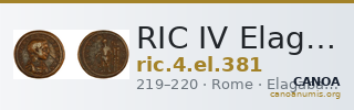 RIC IV Elagabalus 381 — CANOA