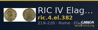 RIC IV Elagabalus 382 — CANOA