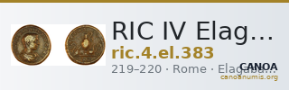 RIC IV Elagabalus 383 — CANOA