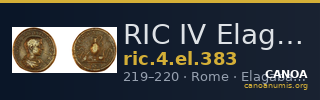 RIC IV Elagabalus 383 — CANOA