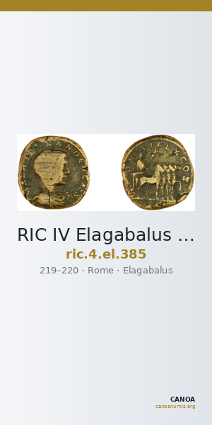 RIC IV Elagabalus 385 — CANOA