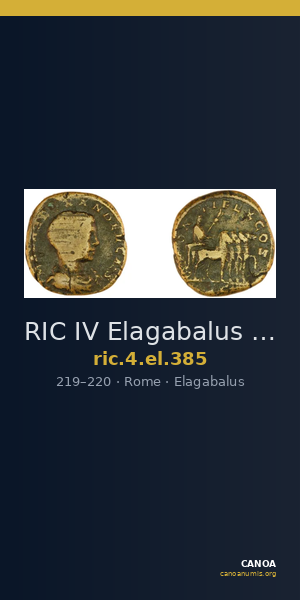 RIC IV Elagabalus 385 — CANOA