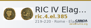 RIC IV Elagabalus 385 — CANOA
