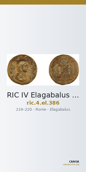 RIC IV Elagabalus 386 — CANOA