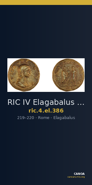 RIC IV Elagabalus 386 — CANOA