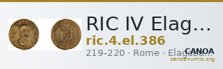 RIC IV Elagabalus 386 — CANOA