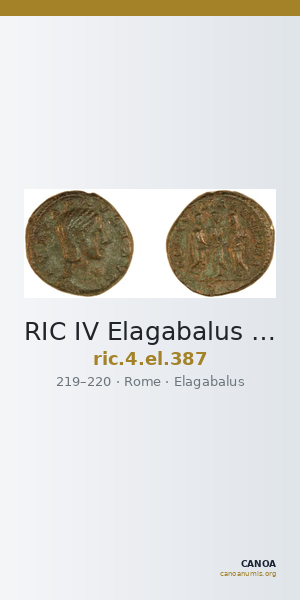 RIC IV Elagabalus 387 — CANOA