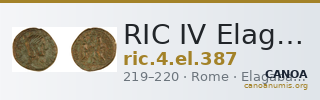 RIC IV Elagabalus 387 — CANOA