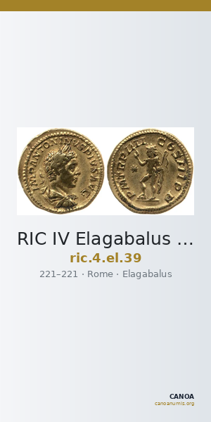 RIC IV Elagabalus 39 — CANOA