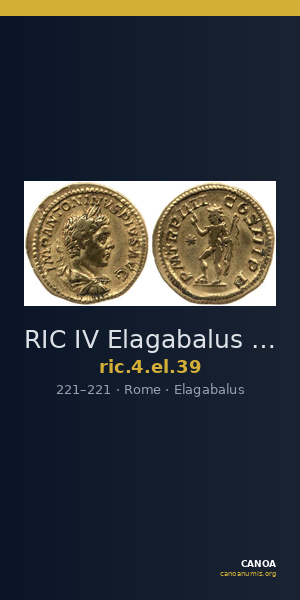 RIC IV Elagabalus 39 — CANOA