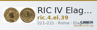 RIC IV Elagabalus 39 — CANOA