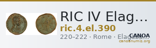 RIC IV Elagabalus 390 — CANOA