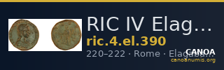 RIC IV Elagabalus 390 — CANOA