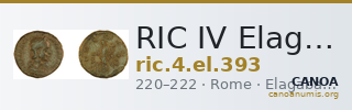 RIC IV Elagabalus 393 — CANOA