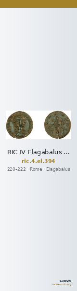 RIC IV Elagabalus 394 — CANOA