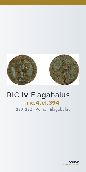 RIC IV Elagabalus 394 — CANOA