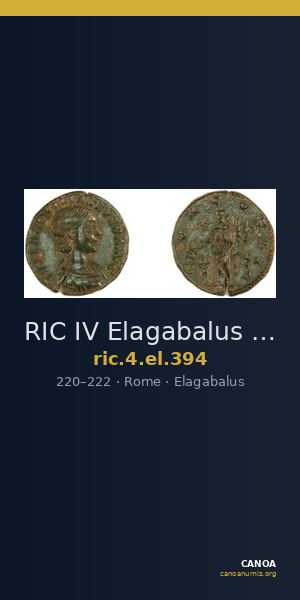 RIC IV Elagabalus 394 — CANOA