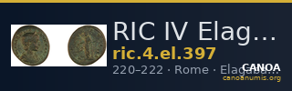 RIC IV Elagabalus 397 — CANOA
