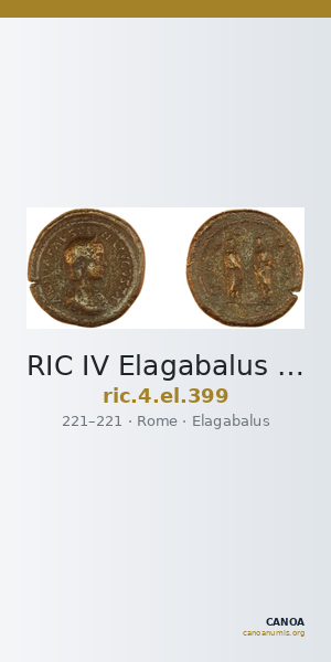 RIC IV Elagabalus 399 — CANOA