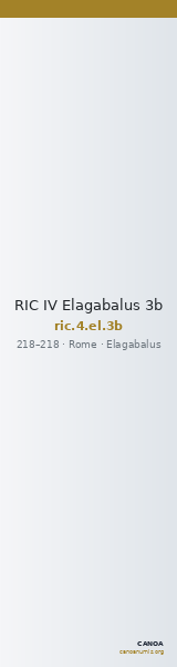 RIC IV Elagabalus 3b — CANOA