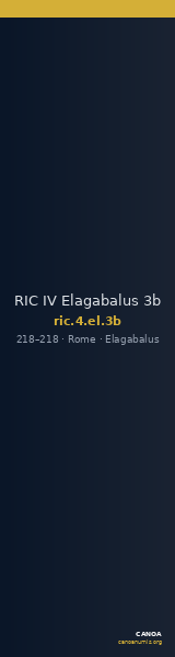 RIC IV Elagabalus 3b — CANOA
