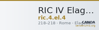 RIC IV Elagabalus 4 — CANOA