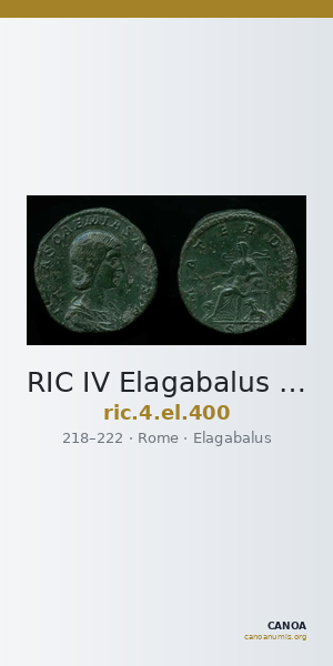 RIC IV Elagabalus 400 — CANOA
