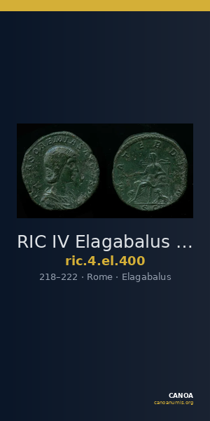 RIC IV Elagabalus 400 — CANOA