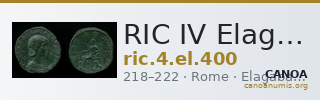 RIC IV Elagabalus 400 — CANOA