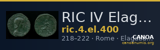 RIC IV Elagabalus 400 — CANOA