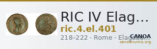 RIC IV Elagabalus 401 — CANOA