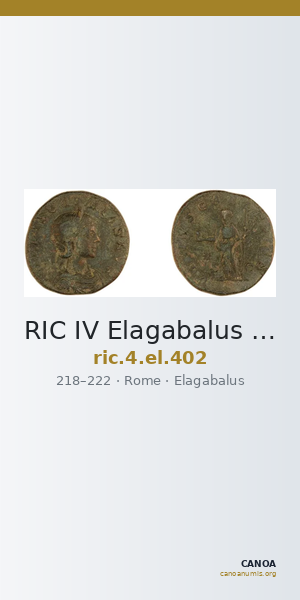 RIC IV Elagabalus 402 — CANOA