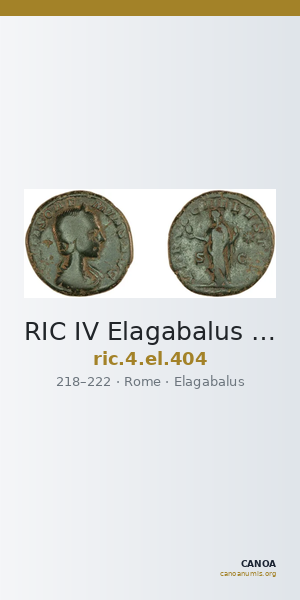 RIC IV Elagabalus 404 — CANOA