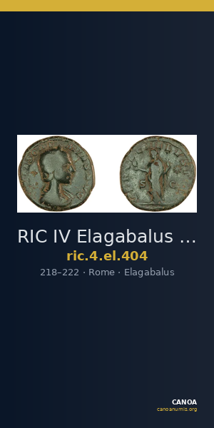 RIC IV Elagabalus 404 — CANOA
