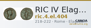 RIC IV Elagabalus 404 — CANOA