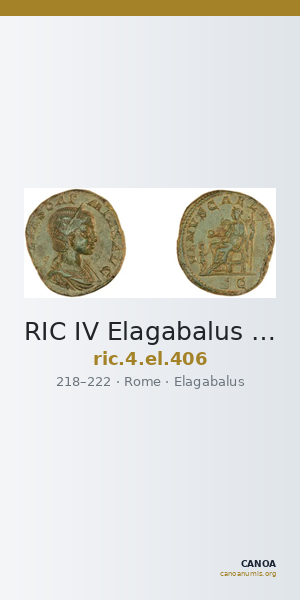RIC IV Elagabalus 406 — CANOA