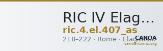 RIC IV Elagabalus 407 (as) — CANOA