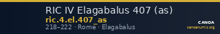 RIC IV Elagabalus 407 (as) — CANOA