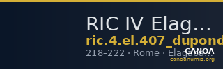 RIC IV Elagabalus 407 (dupondius) — CANOA