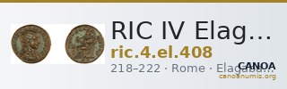 RIC IV Elagabalus 408 — CANOA